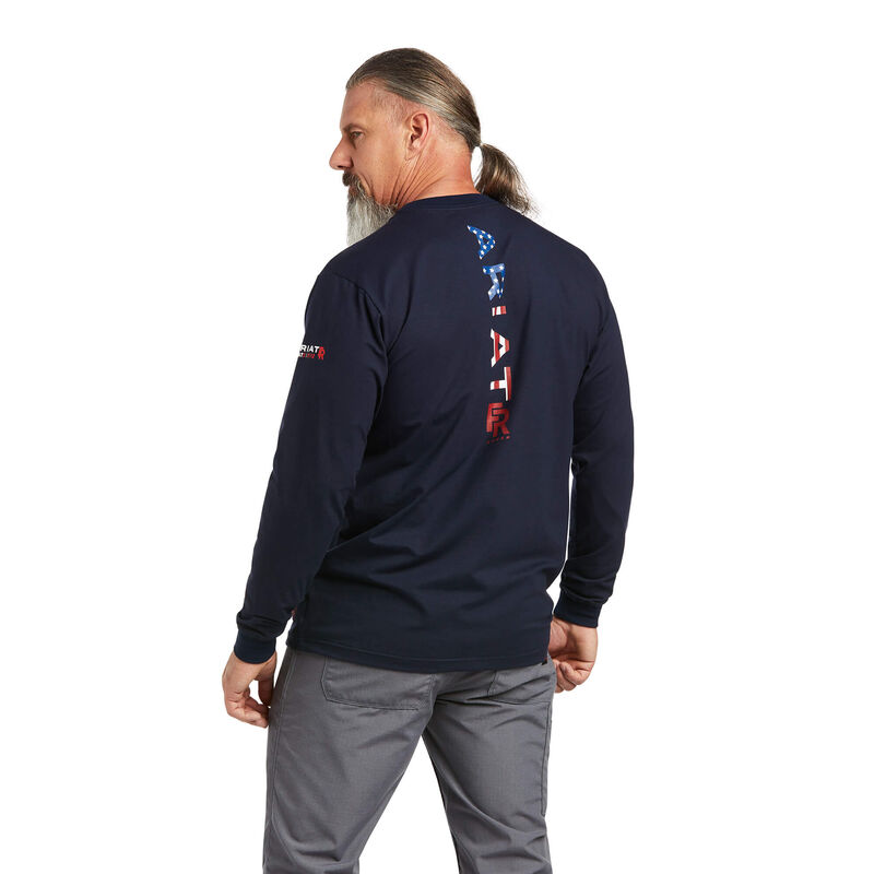 Ariat T-Shirts Herren - Fr Stretch Logo Navy ( LWOCI-9583 )
